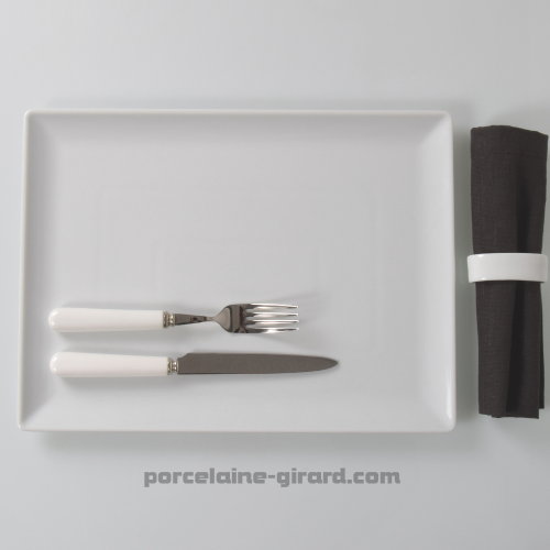 ASSIETTE OU PLAT RECTANGULAIRE  35.5 X 26.5CM /