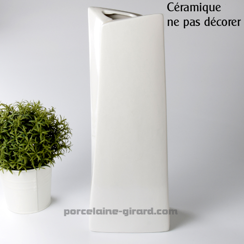 VASE SILHOUETTE HT 41CM.NE PAS DECORER CERAMIQUE  /