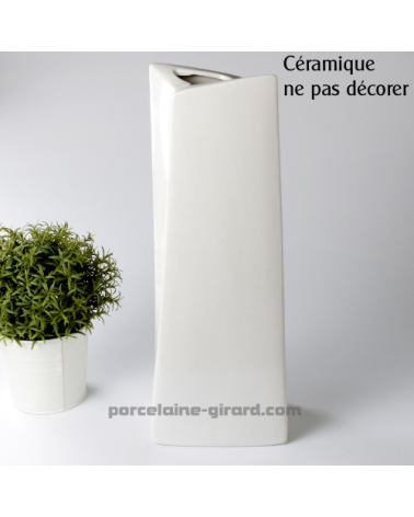 VASE SILHOUETTE HT 41CM.NE PAS DECORER CERAMIQUE  /