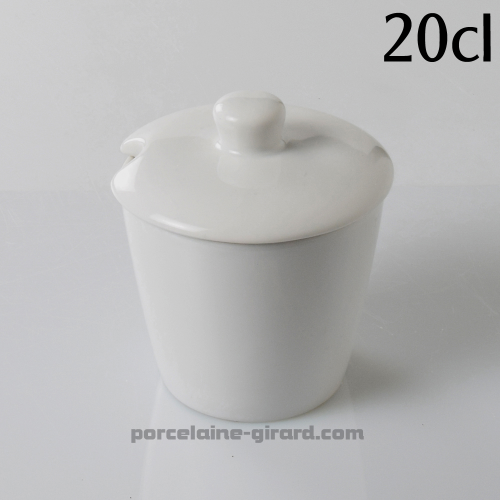 SUCRIER OU MOUTARDIER CONIQUE 20CL DIAMETRE 8.3CM HT 9CM /