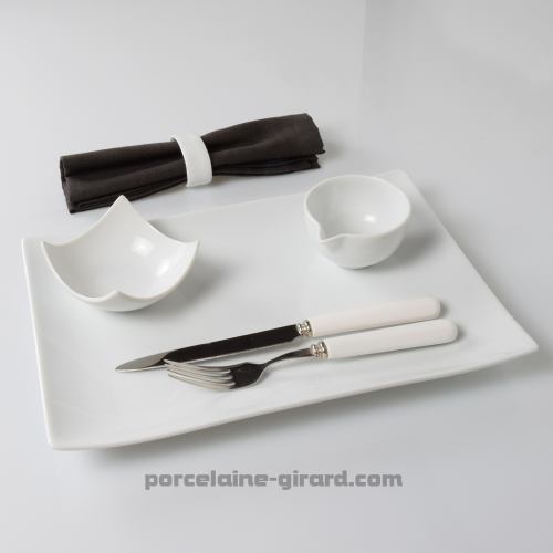 PLAT RECTANGULAIRE DESIGN 32X22 CM.ENTRECOTES/