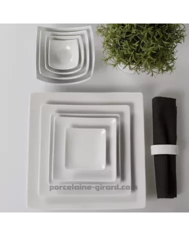 ASSIETTE DESSERT CARREE DESIGN 14CM  /
