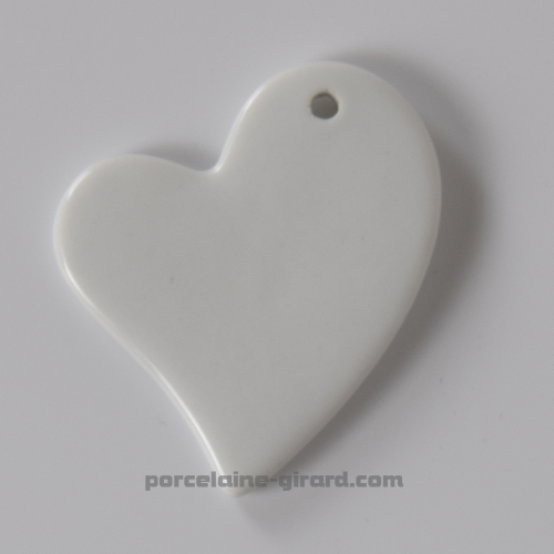 PENDENTIF COEUR ASYMETRIQUE 5X5.5CM /