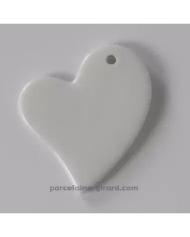 PENDENTIF COEUR ASYMETRIQUE 5X5.5CM /