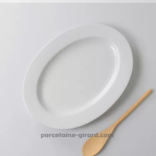 PLAT OVALE AVEC AILE HELENE 32 X 24CM /