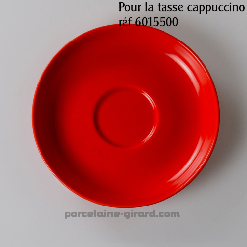 SOUS TASSE CAPPUCCINO CLARA ROUGE DIAMETRE 15CM /