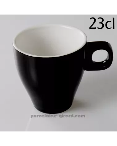 TASSE CAPPUCCINO CLARA NOIR 23CL DIAMETRE 8.5CM HT 8.5CM /