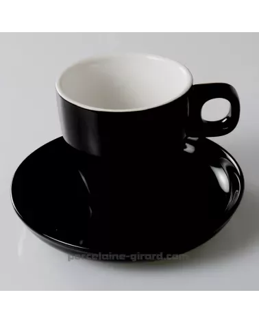 TASSE CAPPUCCINO CLARA NOIR 23CL DIAMETRE 8.5CM HT 8.5CM /
