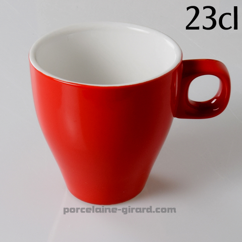 TASSE CAPPUCCINO CLARA ROUGE 23CL DIAMETRE 8.5CM HT 8.5CM /