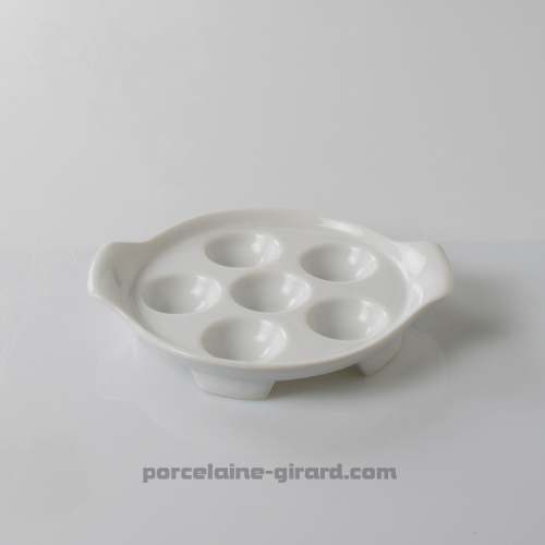 ASSIETTE A ESCARGOTS 6 TROUS 16.8X14CM /