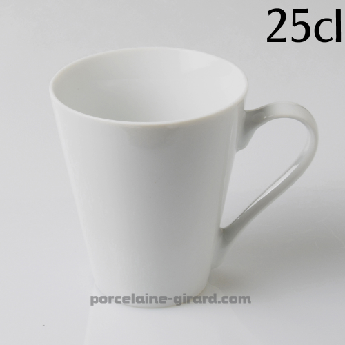 MUG CONIQUE 25CL DIAMETRE 8.8CM HT 10CM  /