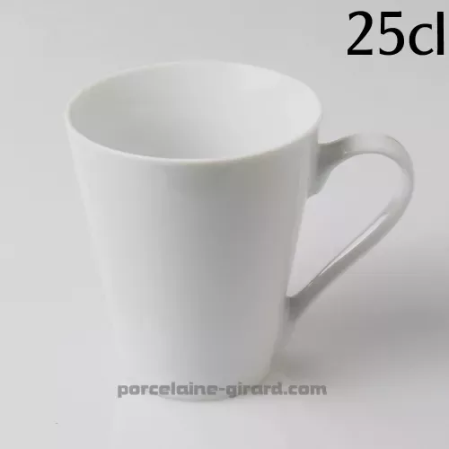 MUG CONIQUE 25CL DIAMETRE 8.8CM HT 10CM  /