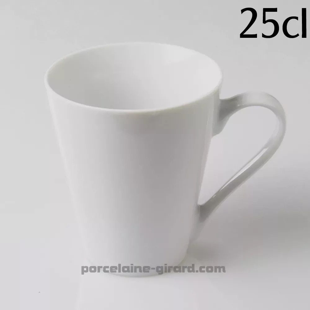 MUG CONIQUE 25CL DIAMETRE 8.8CM HT 10CM  /