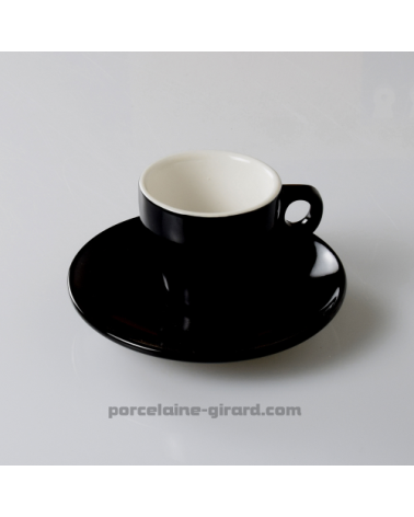 SOUS TASSE CAFE CLARA NOIR DIAMETRE 12CM  HT 1.5 CM/