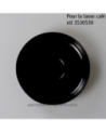 SOUS TASSE CAFE CLARA NOIR DIAMETRE 12CM  HT 1.5 CM/