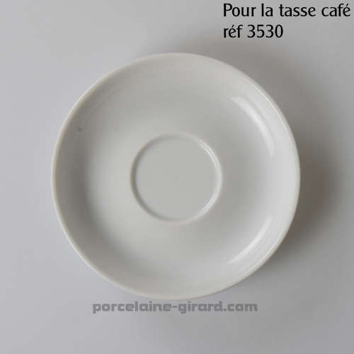 SOUS TASSE CAFE CONIQUE CLARA DIAMETRE 12CM HT 1.5CM /