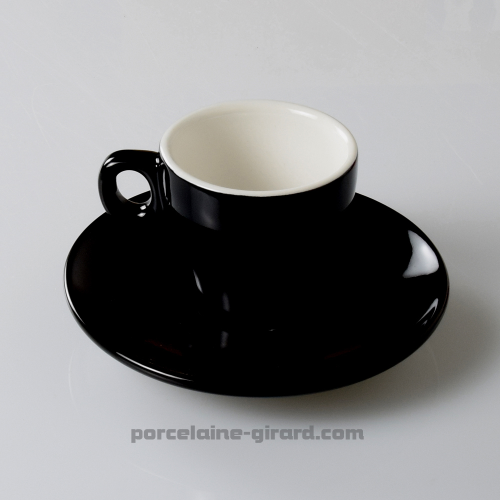 TASSE CAFE CLARA NOIR 8CL DIAMETRE 6.5CM HT 6.1CM  /