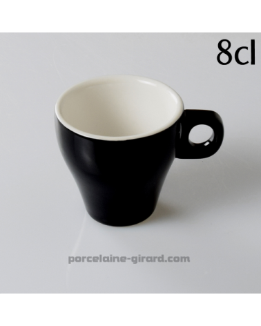 TASSE CAFE CLARA NOIR 8CL DIAMETRE 6.5CM HT 6.1CM  /