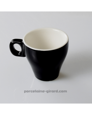 TASSE CAFE CLARA NOIR 8CL DIAMETRE 6.5CM HT 6.1CM  /