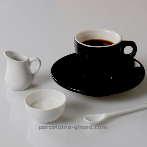 TASSE CAFE CLARA NOIR 8CL DIAMETRE 6.5CM HT 6.1CM  /