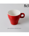 TASSE CAFE CLARA ROUGE 8CL DIAMETRE 6.5 HT 6.5CM  /