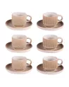 Coffret de 6 tasses à café avec sous tasses Miyaki 9 cl