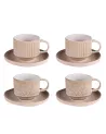 Coffret de 4 tasses avec sous tasses Miyaki 18 cl