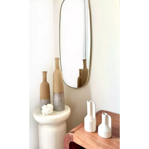 DUO VASES BOUTEILLES FINITION SABLE
