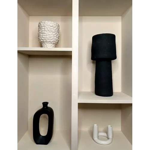 VASE LARGO NOIR 13X5.7CM HT 27CM