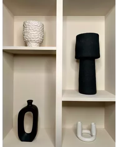 VASE LARGO NOIR 13X5.7CM HT 27CM