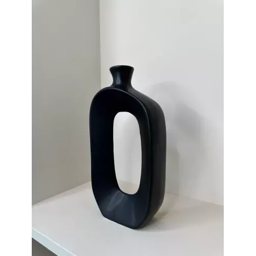VASE LARGO NOIR 13X5.7CM HT 27CM
