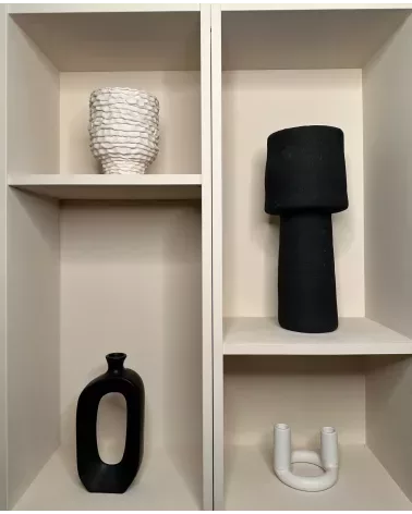 VASE LARGO NOIR 13X5.7CM HT 27CM