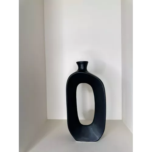 VASE LARGO NOIR 13X5.7CM HT 27CM