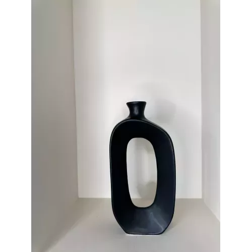 VASE LARGO NOIR 13X5.7CM HT 27CM