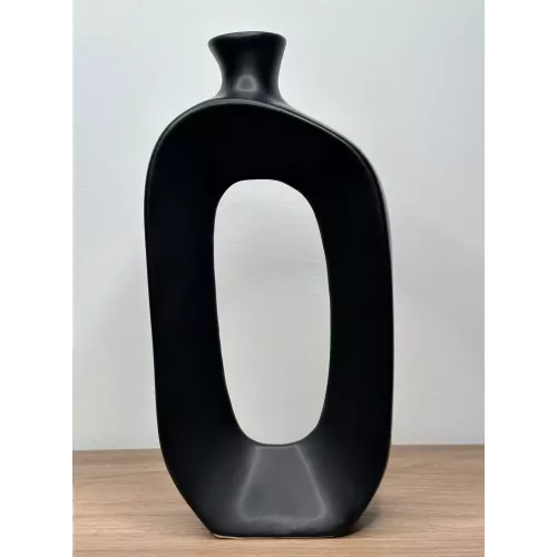 VASE LARGO NOIR 13X5.7CM HT 27CM
