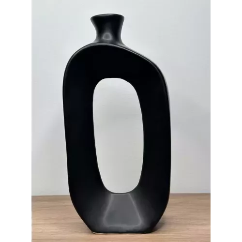 VASE LARGO NOIR 13X5.7CM HT 27CM