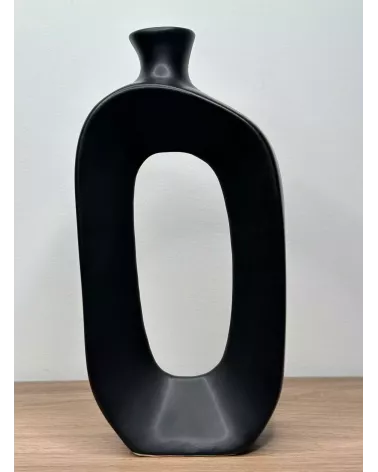VASE LARGO NOIR 13X5.7CM HT 27CM