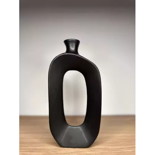 VASE LARGO NOIR 13X5.7CM HT 27CM
