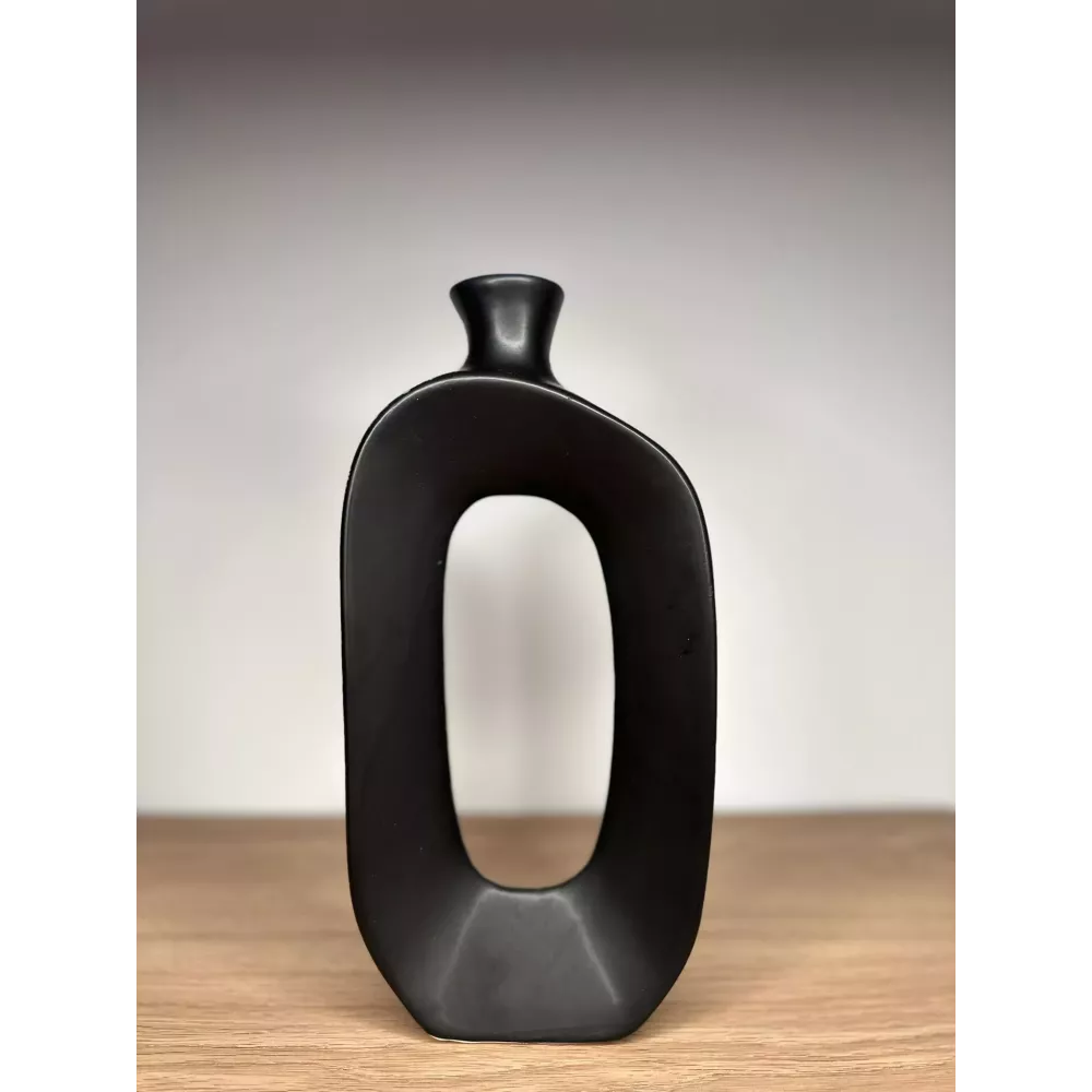 VASE LARGO NOIR 13X5.7CM HT 27CM