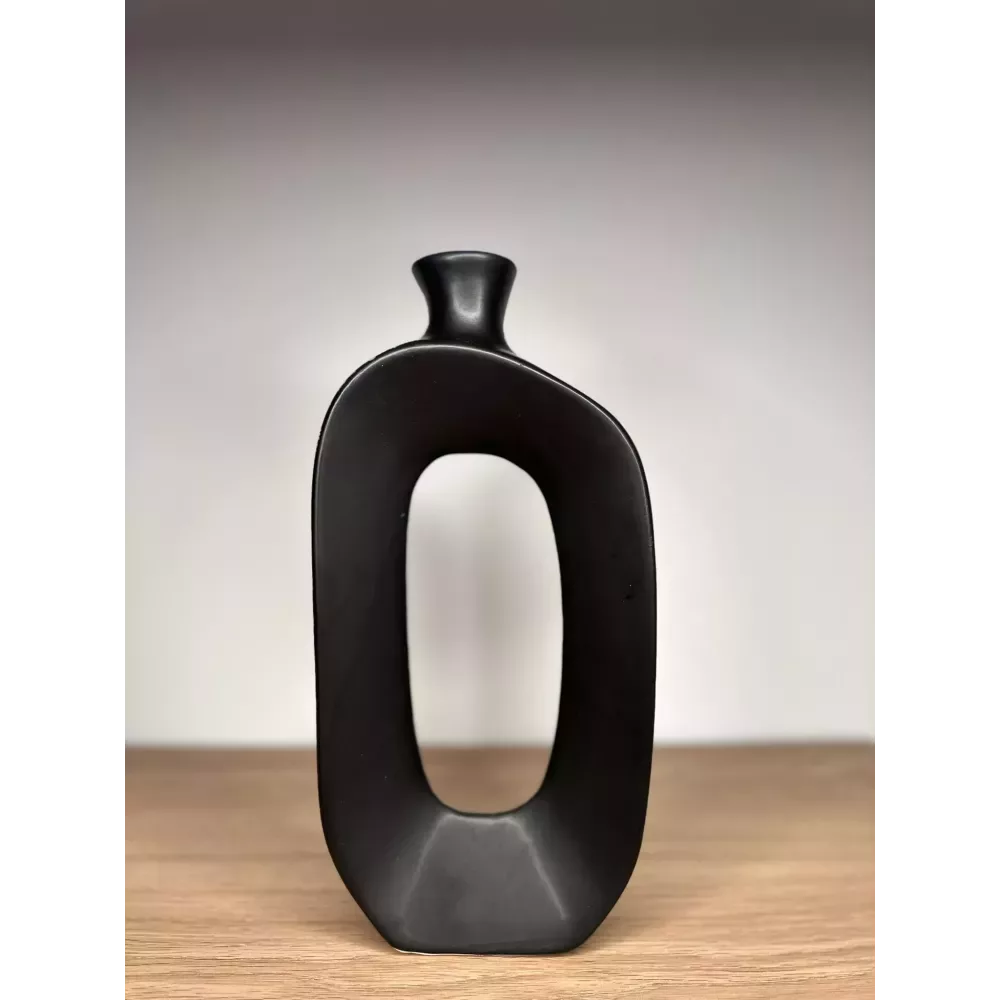 VASE LARGO NOIR 13X5.7CM HT 27CM