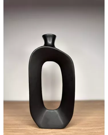 VASE LARGO NOIR 13X5.7CM HT 27CM