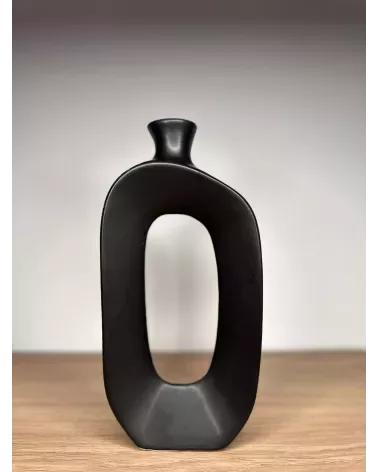 VASE LARGO NOIR 13X5.7CM HT 27CM