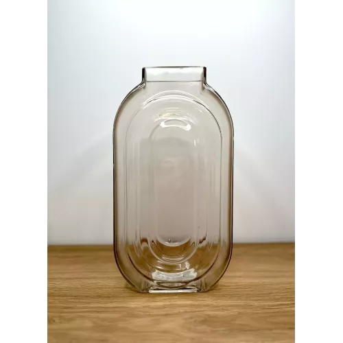 VASE RETRO TRANSPARENT 16X7CM HT 30CM