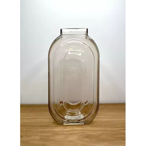 VASE RETRO TRANSPARENT 16X7CM HT 30CM