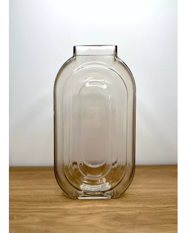VASE RETRO TRANSPARENT 16X7CM HT 30CM