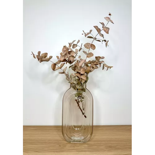 VASE RETRO TRANSPARENT 16X7CM HT 30CM