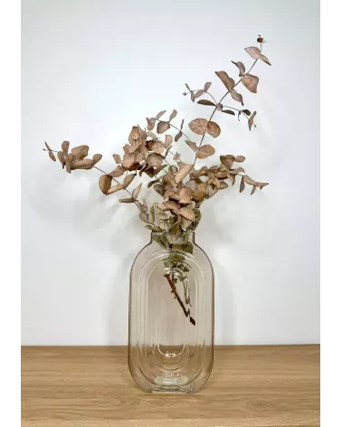 VASE RETRO TRANSPARENT 16X7CM HT 30CM