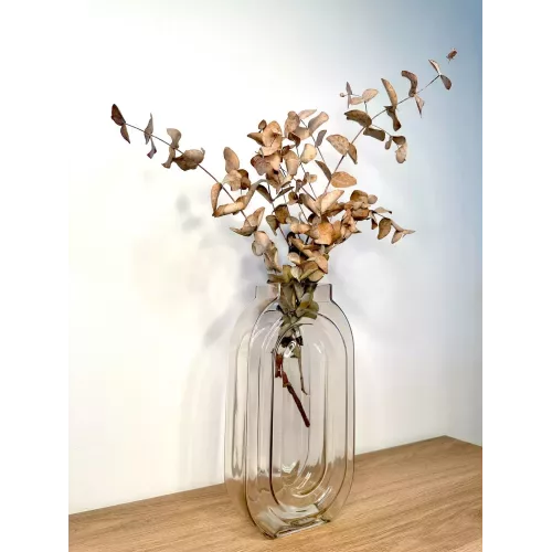 VASE RETRO TRANSPARENT 16X7CM HT 30CM