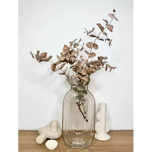 VASE RETRO TRANSPARENT 16X7CM HT 30CM