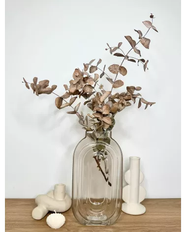 VASE RETRO TRANSPARENT 16X7CM HT 30CM